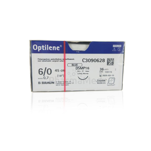 OPTILENE 6/0 45cm DSMP16 - 36draden