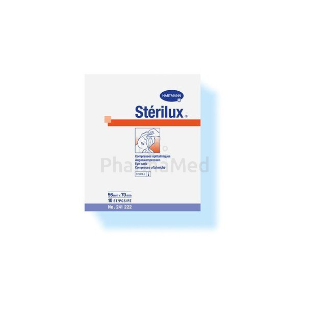 STERILUX compresse occulaire. 56x70 st. - 10pc