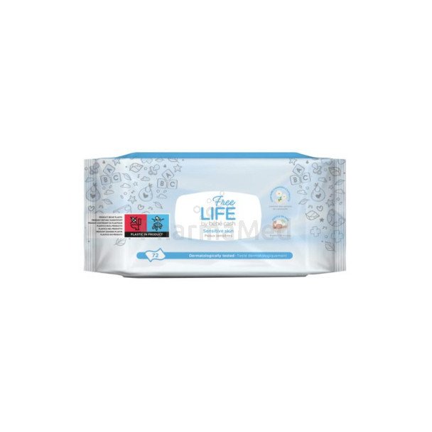 Lingettes Bébécash WET WIPES - 72pc