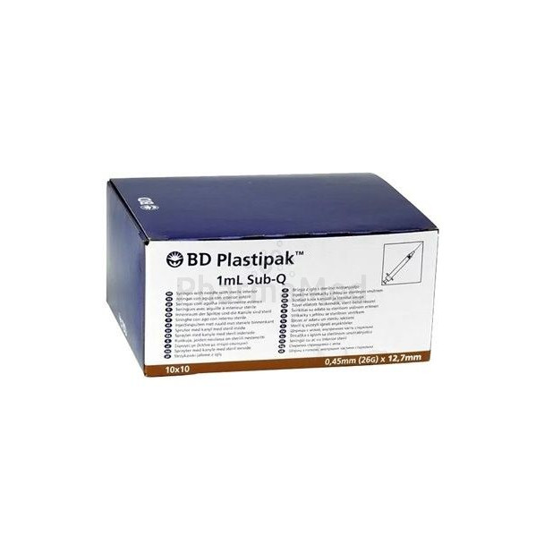 Seringue 1ML BD Sub-Q + aiguille 26G 1/2