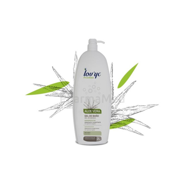 LOV'YC Gel douche - aloe vera dermo protecteur - 2L + pompe