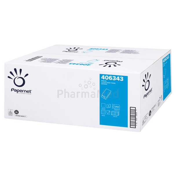 Essuie-main papier recyclé - 24x23cm - 15x250pc