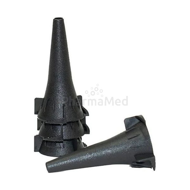 W.A. Spéculums auriculaires jetables noir/850 (25x34pc) - 2.75mm