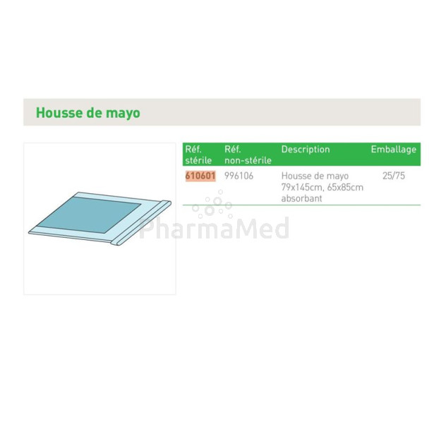 Housse de Mayo - champ opératoire 79x145cm - 3x25pc