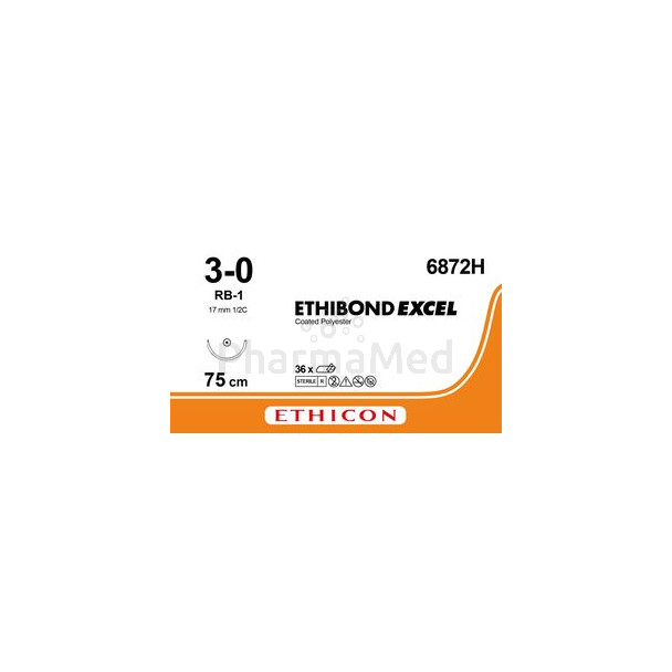 ETHIBOND EXCEL 3/0 6872H RB-1 75cm - 36draden