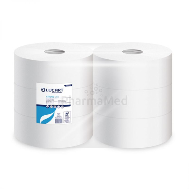 Papier toilettejumbo 2 plis 100% cellulose 1458 coupons 350m