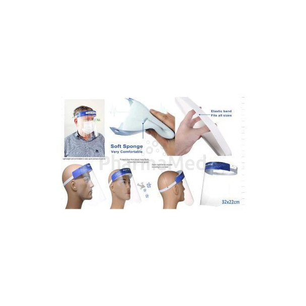 Visière fixe pour protection faciale - 1pc