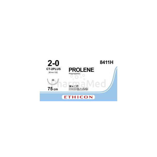 PROLENE 2/0 8411H CT-2 75cm Bleu - 36fils