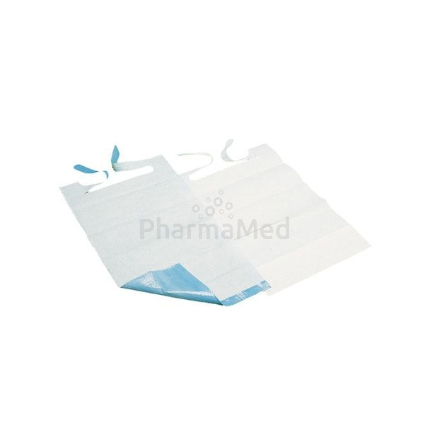 Bavoir + PE 38x70cm avec lanières - 100pc