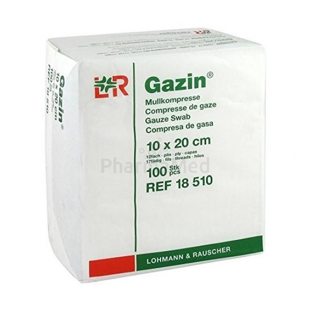 Compresses gaze NS L&R 10x20cm 12plis (100pc)