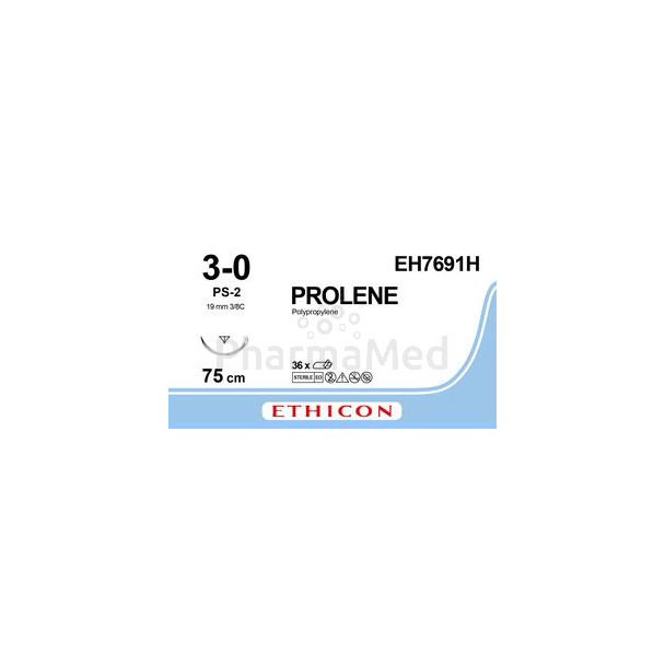 ETHICON PROLENE 3/0 EH7691H M2 75cm Bleu - 36fils