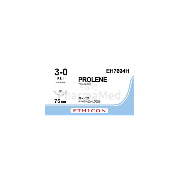 ETHICON PROLENE 3/0 bl FS-1 EH7694H 75cm - 36fils
