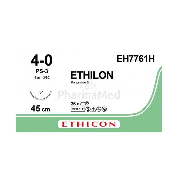 ETHILON 4/0 EH7761H PS-3 45cm - 36fils