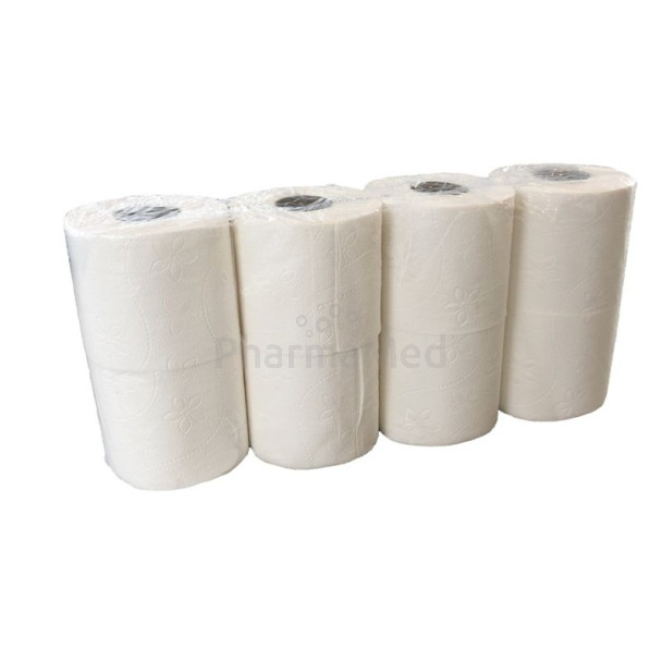 Papier toilette 100% cellulose 3plis 250 feuilles - 7x8 rouleaux