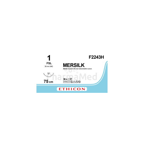 MERSILK 1 F2243H black FSL 30mm 75cm - 36fils