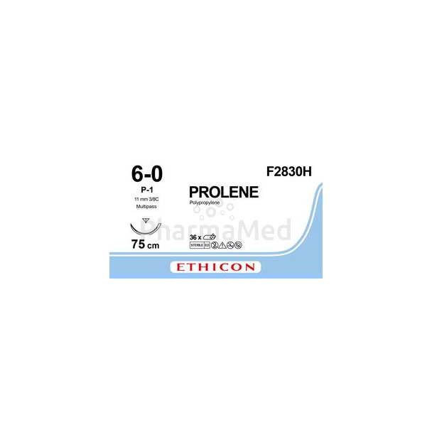 PROLENE USP6/0F2830H P-1 3/8c MP 75cm - 36fils