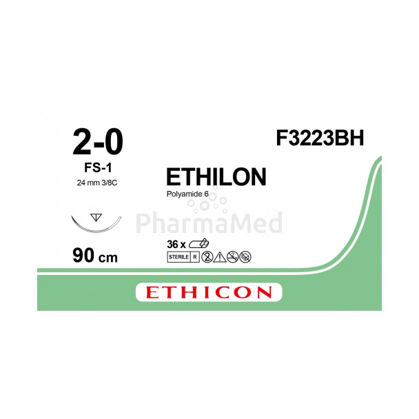 ETHILON 2/0 F3223BH FS-1 90cm - 36fils