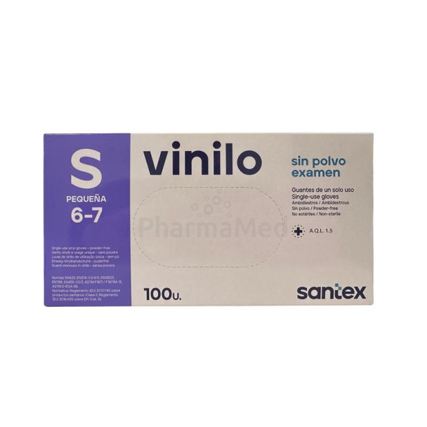 Gants Vinyl SANTEX non poudrés S - 100pc