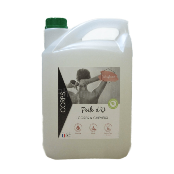 Gel douche Perle d'O corps et cheveux parfum fleur de coton - 5L