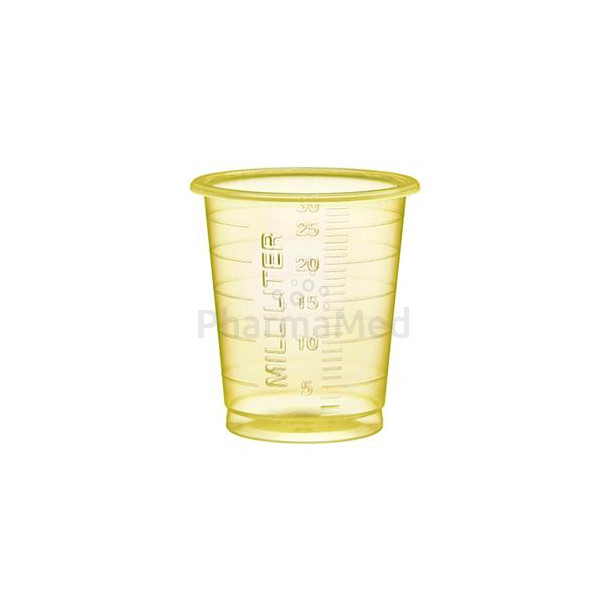 Godets hauts & étroits 30ml - Jaune - 60x80pc