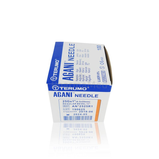 Aiguilles TERUMO Agani - 25G1 (0,50x25mm) - 100pc