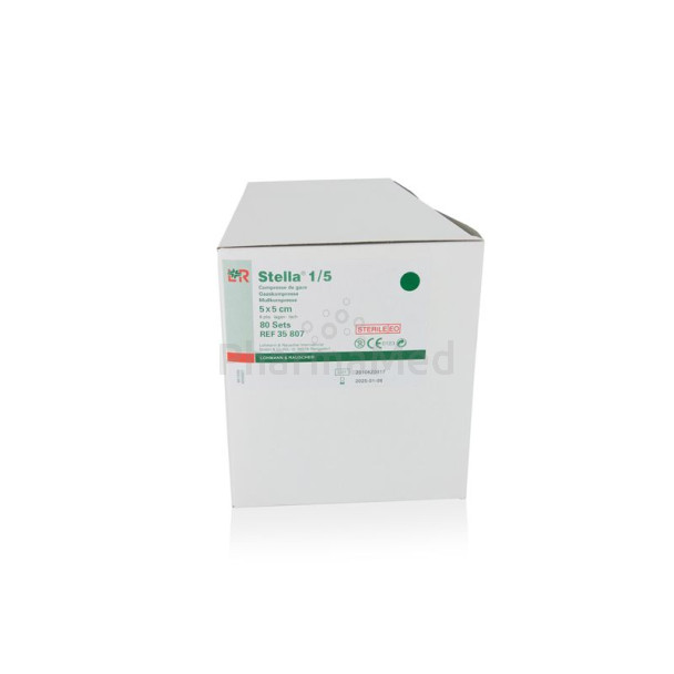 Compresses gaze ST L&R 1/5 5x5cm - 80x5pc