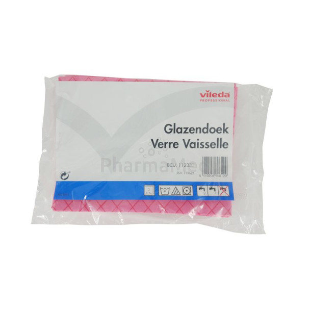 VILEDA glazenen afwas rood 53x49cm .....(1st)