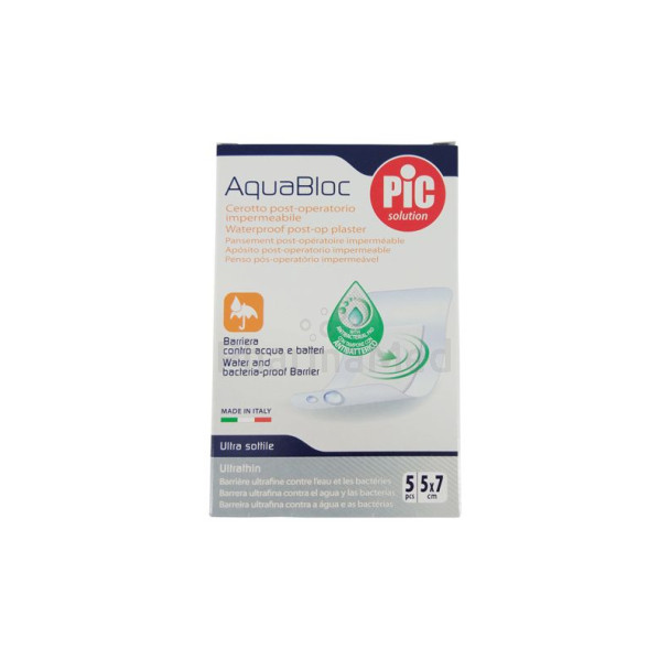 AQUABLOC Pansements post-op transp 5x7cm - 5pc