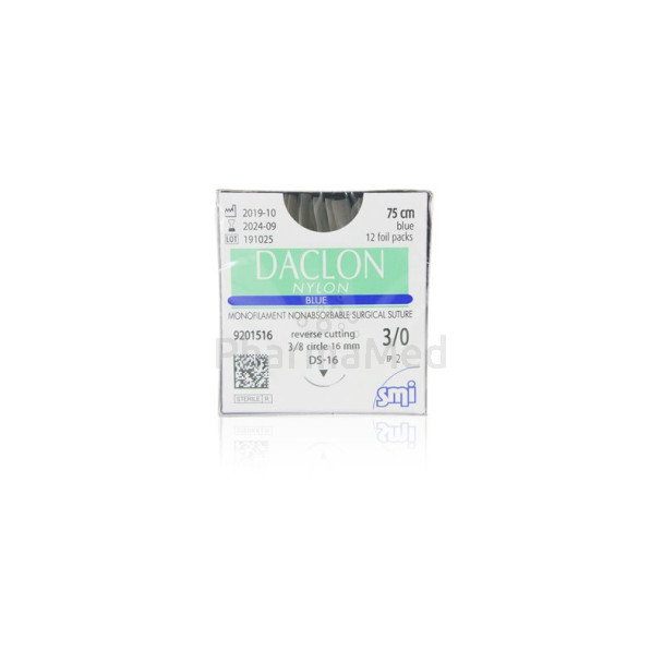 DACLON 3/0 metric 1 3/8 16mm 75cm - 12fils