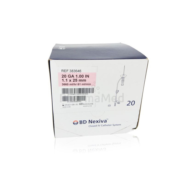 BD Cath. fermé double port 20G (1,1x25mm)/20p