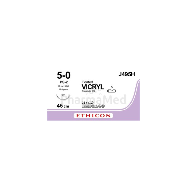 VICRYL Coated J495H PS-2 5/0 45cm - 36 fils