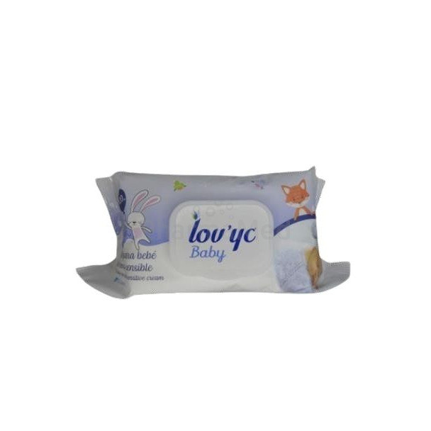 LOV'YC lingette bébé crème sensitive - 120pc