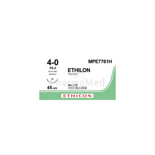 ETHILON 4/0 USP MPE7761H PS-3 45cm - 36fils
