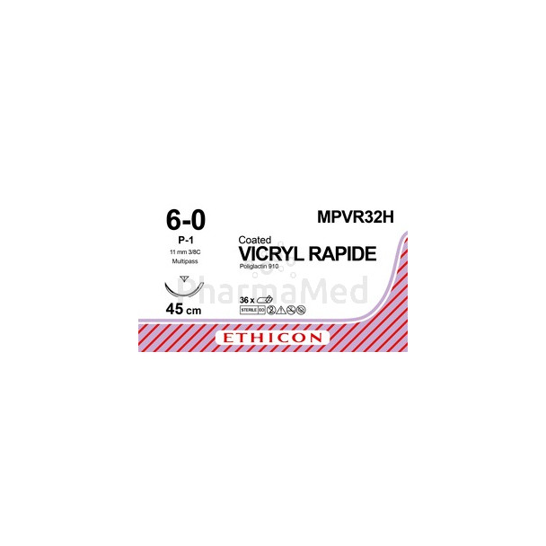 VICRYL RAPID 6/0 MPVR32H P-1 45cm - 36fils