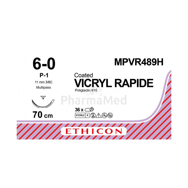 VICRYL RAPID 6/0 MPVR489H P-1 70cm - 36fils