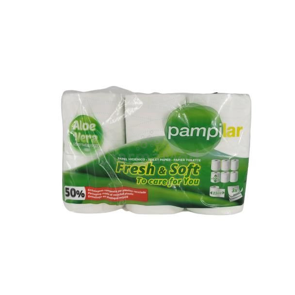 PAMPILAR Papier hygiénique aloe vera 3plis - 7x6rlx