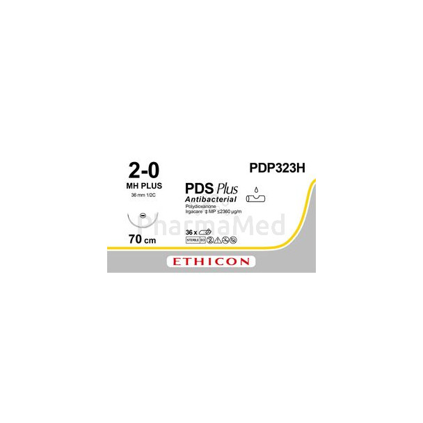 ETICON PDS+UPS 2/0 PDP323H 70cm Antibactérien - 36fils