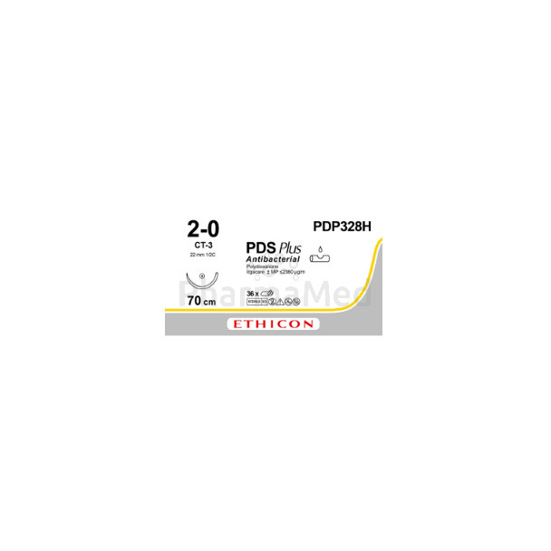 ETICON PDS+ II 2/0 PDP328H CT-3 70cm Violet - 36fils