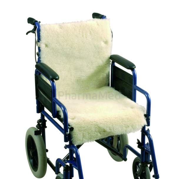 Peau de mouton pour fauteuil roulant - dossier et assise