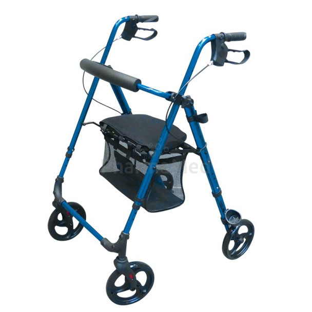 Rollator Neo Fashion 4 roues - Bleu électrique