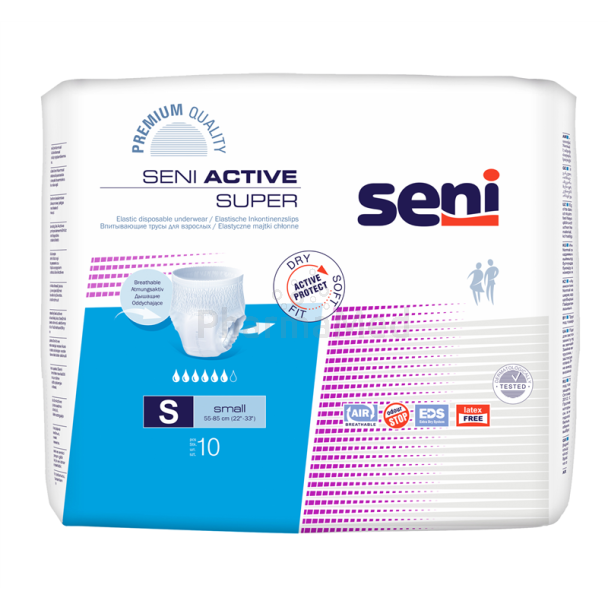 SENI ACTIVE Super Pants - Small - 10pc