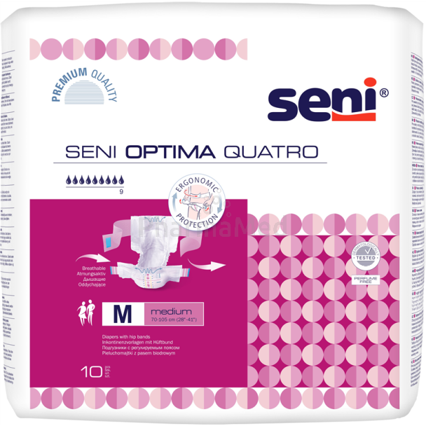 SENI Optima Quatro Kleefluier met heupband Medium - 10p