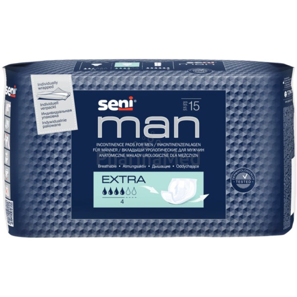 SENI MAN Protection Homme - Extra 4g - 15pc