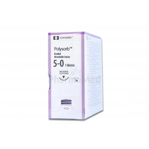 POLYSORB 5/0 Und PS-3 3/8 16mm 45cm - 36fils