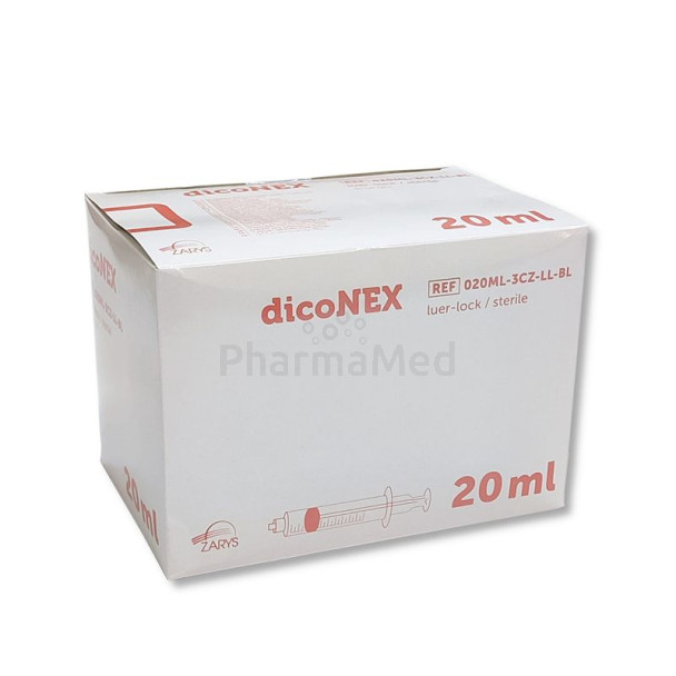 Seringues ZARYS dicoNEX luer lock - 20ml - 50pc