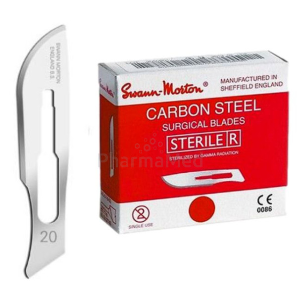 Lames bistouri Stérile S&M - N°20 - 100pc