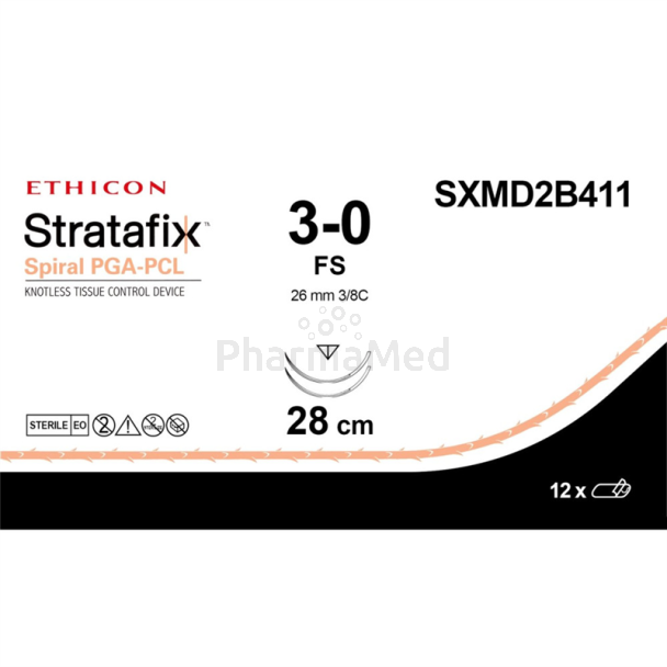 STRATAFIX 3/0 SXMD2B411 FS 28cm - 12draden