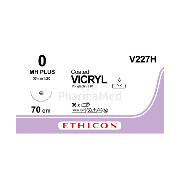 VICRYL 0 Coated V227H MH Plus 70cm - 36fils