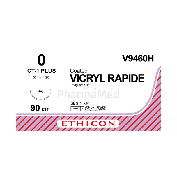 VICRYL RAPID 0 Coated V9460H CT-1 Plus 90cm - 36draden