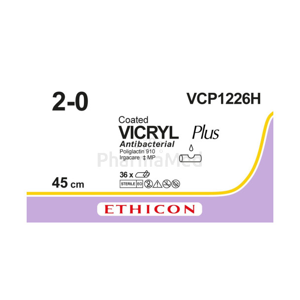 VICRYL PLUS 2/0 VCP1226H 45cm - 36fils